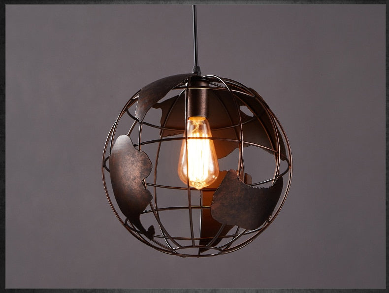LED Simple Wrought Iron Globe Chandelier Lights SKU# LIG0042