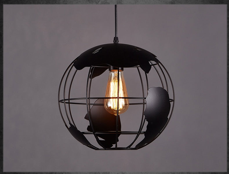 LED Simple Wrought Iron Globe Chandelier Lights SKU# LIG0042