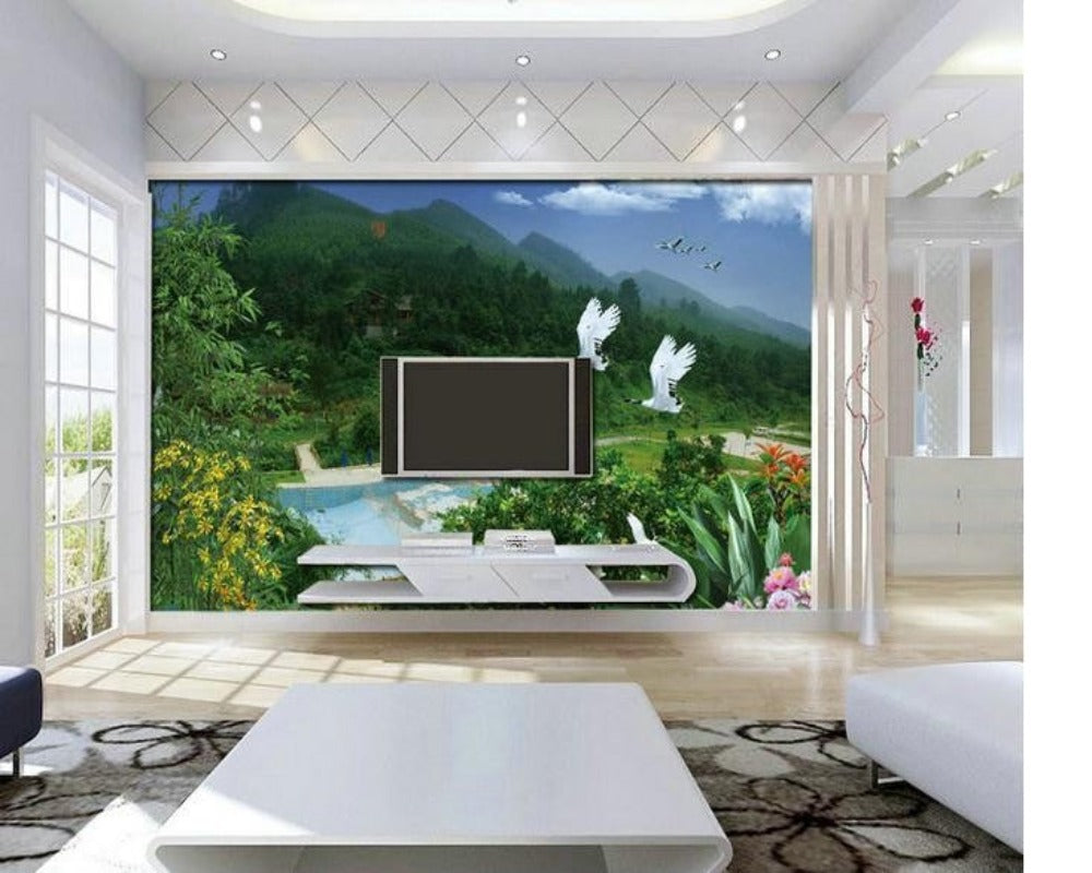 3D Wallpaper Stereoscopic Seagulls SKU# WAL0122