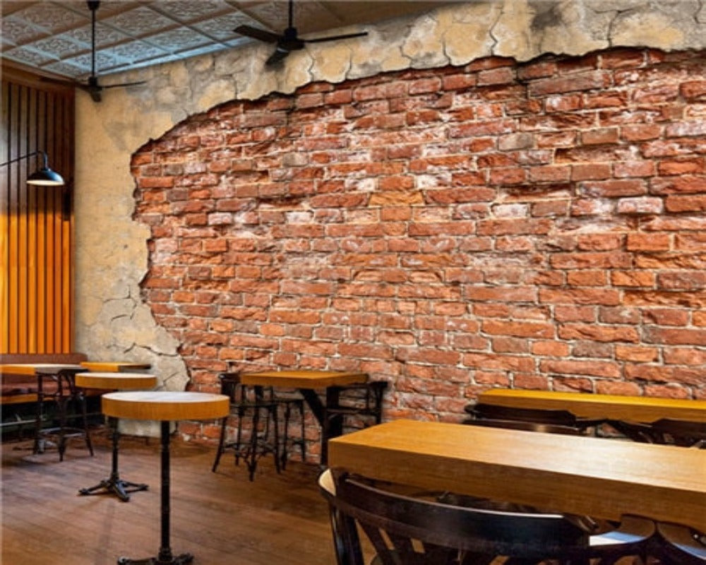 3D Wallpaper Retro Internet Cafe Bar 