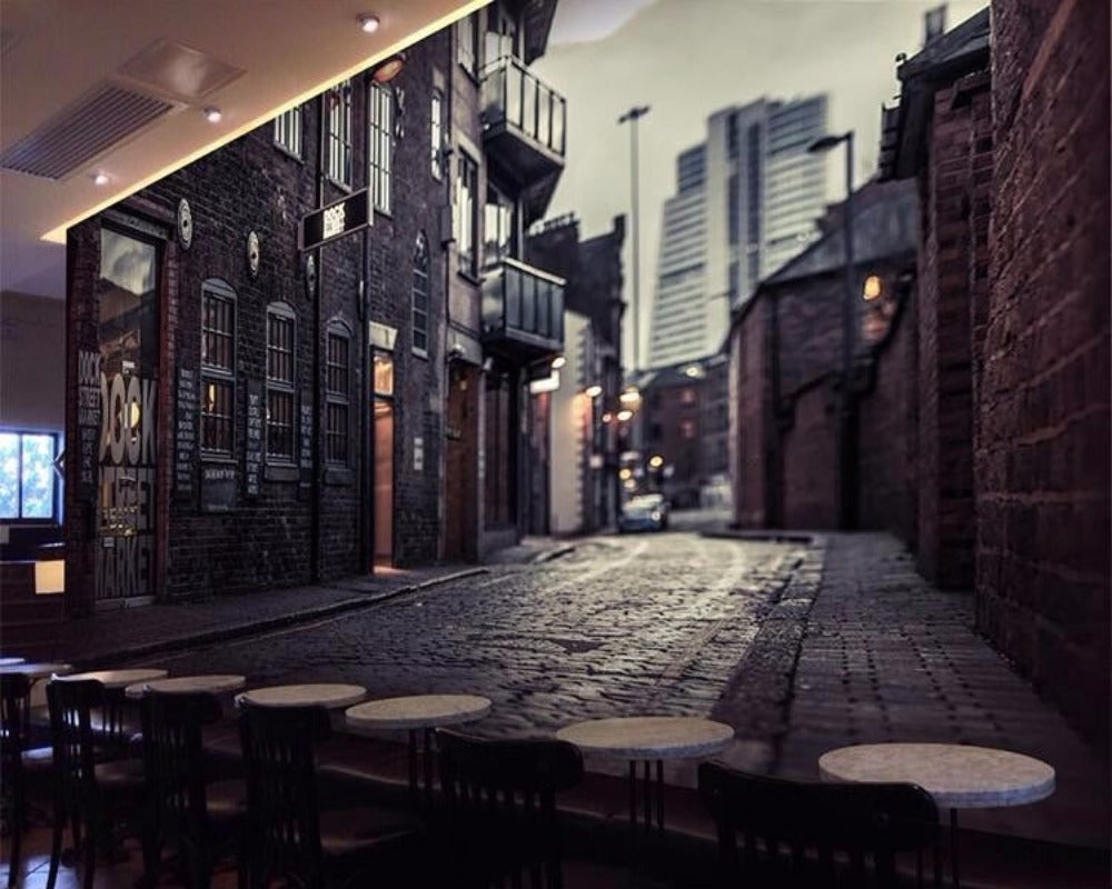 3D Wallpaper Old England Cafe SKU# WAL0115