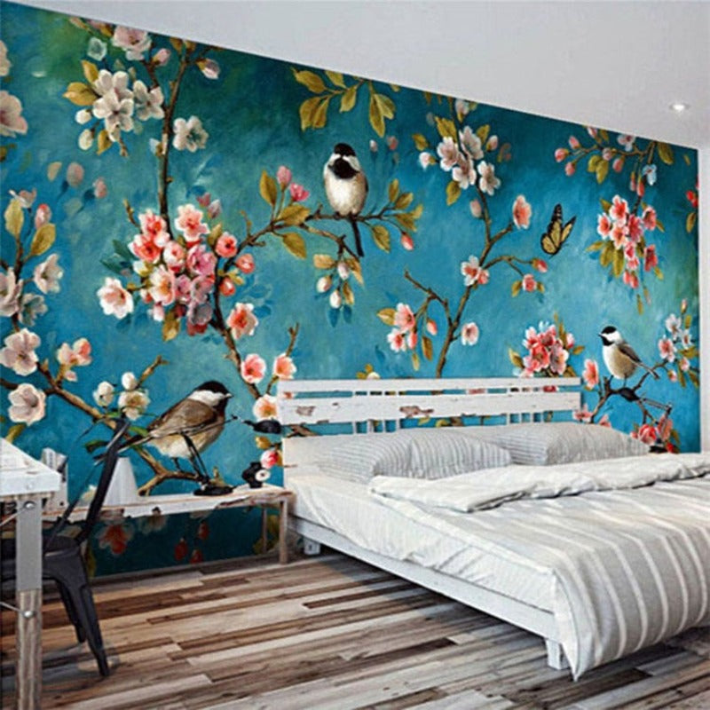 3D Wallpaper Floral Painting