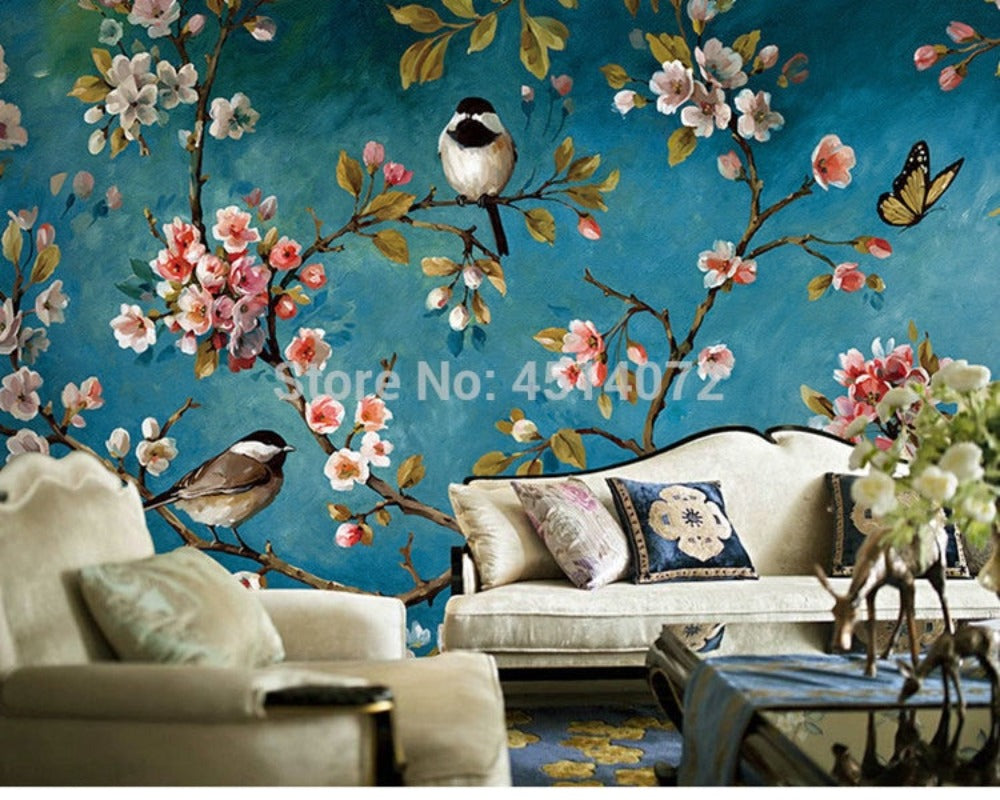 3D Wallpaper Floral Painting