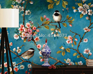 3D Wallpaper Floral Painting  SKU# WAL0139