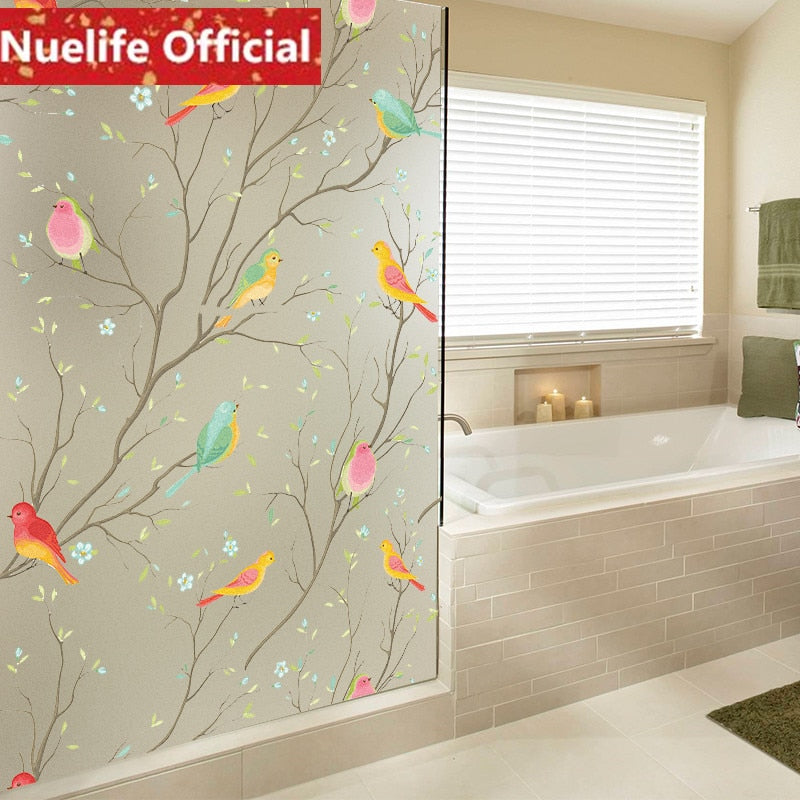 Window Transparent Bird Film Frosted Glass SKU# MOS0025