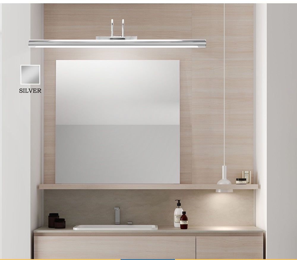 LED Polished Silver or Balck Vanity Wall Sconce SKU# LIG0038