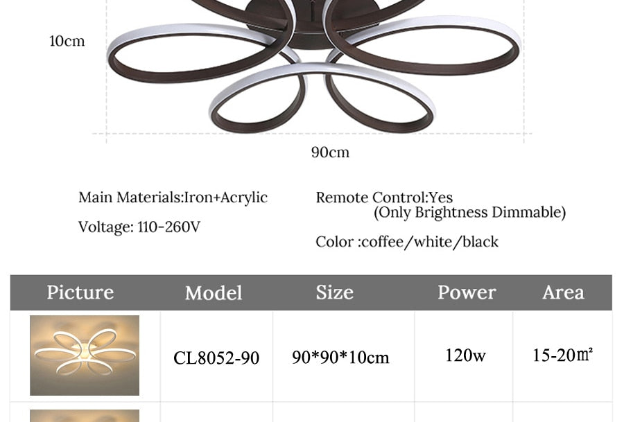 Wild Flower SMD/LED Remote Ceiling Light SKU# LIG0082