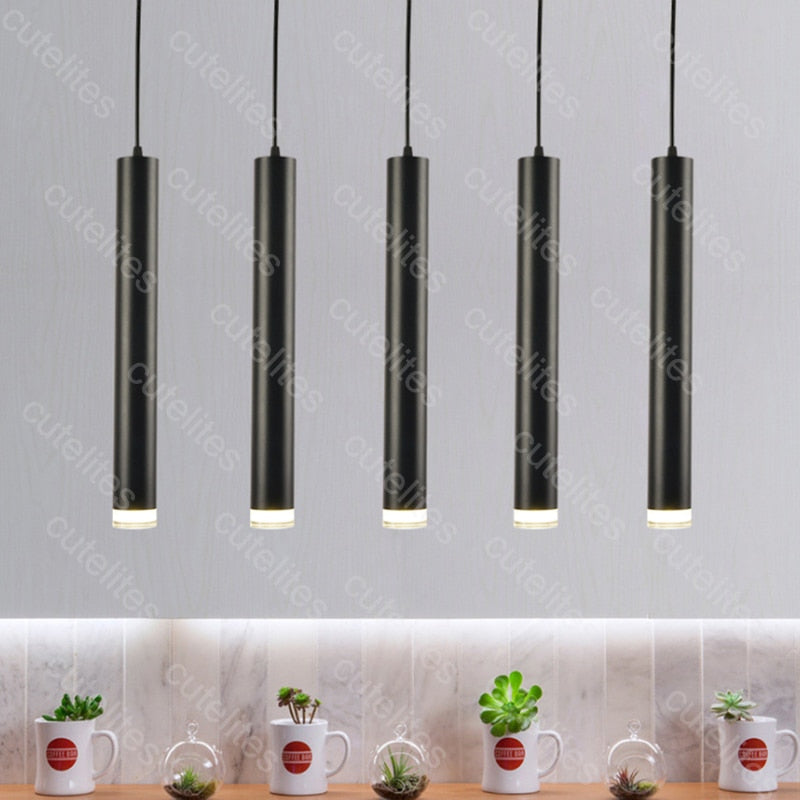 LED Zylinder Long Tube Suspension Dining Room SKU# LIG0101